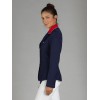 Naska Lady - Veste de concours équestre - Modèle femme - couleur Marine à col rouge