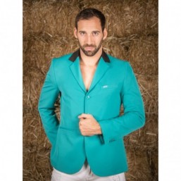 Naska Men - Equestrian show jacket - For man - Color green with black collar